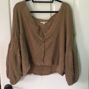 Grade & Gather Long Sleeve Crepe Top